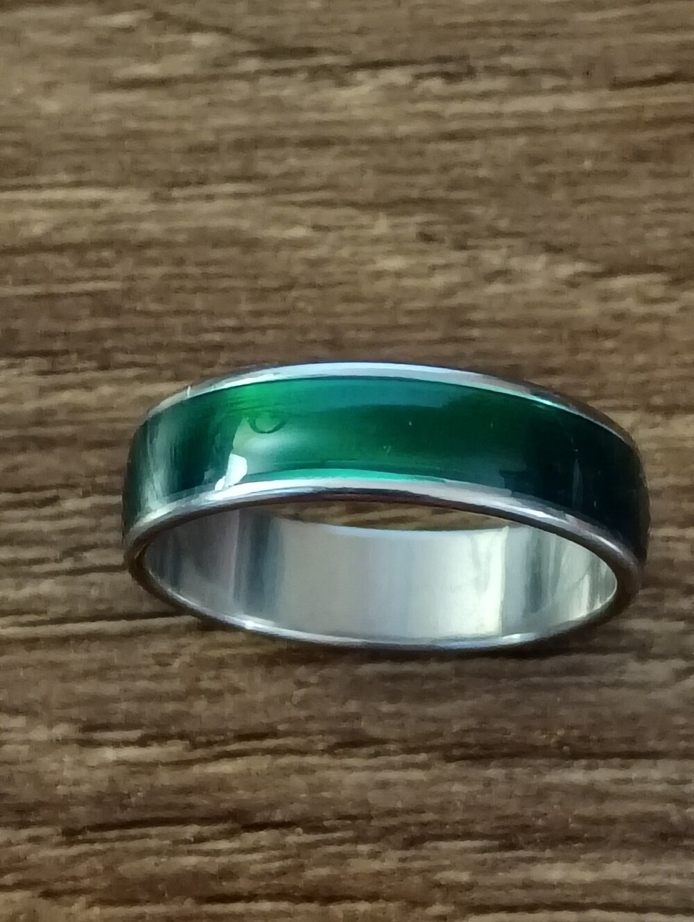 Ring Unisex Green Silver - Picture 3 of 3